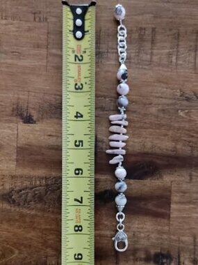 PINK OPAL BRACELET and EARRINGS Hand Crafted New